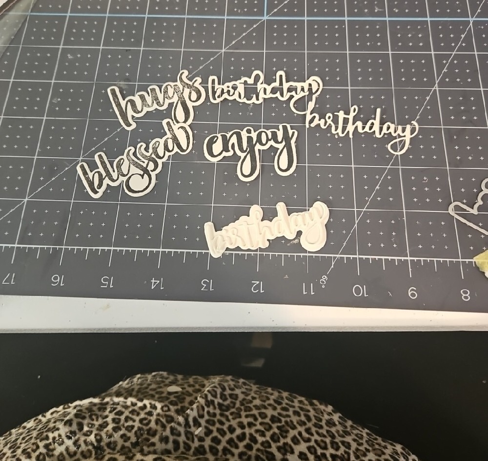 Clear Sentiment Stamp Set with Coordinating Die Cuts - Picture 4 of 4
